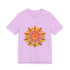 Vibrant Mandala Tee - Spiritual Art: A colorful, intricate mandala design adorns this beautiful t-shirt, perfect for anyone seeking to connect with their spiritual side