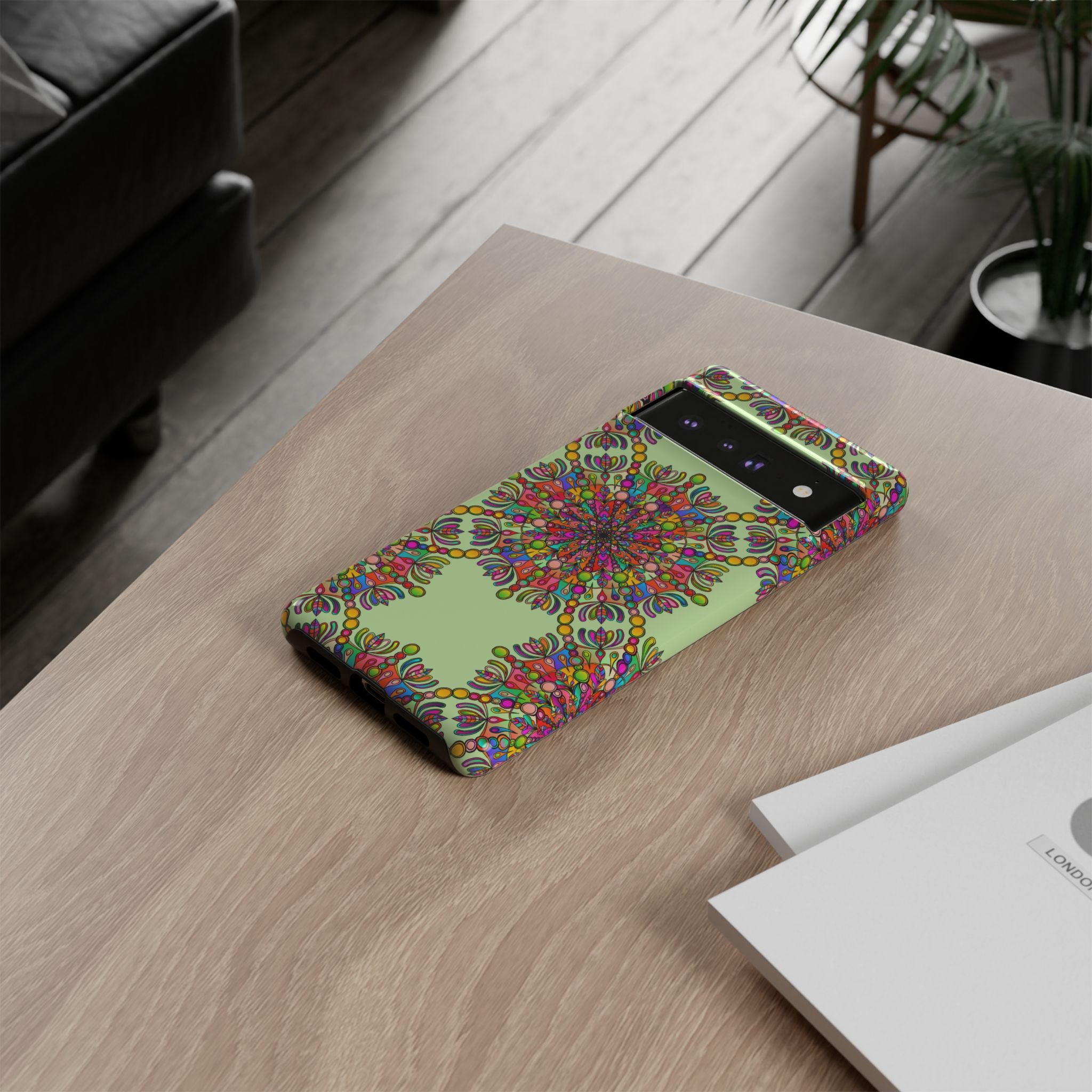 Custodia Vibrant Mandala per iPhone e Google Pixel | Custodie resistenti