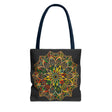 Colorful hand-drawn Mandala Art Tote Bag with all-over print design