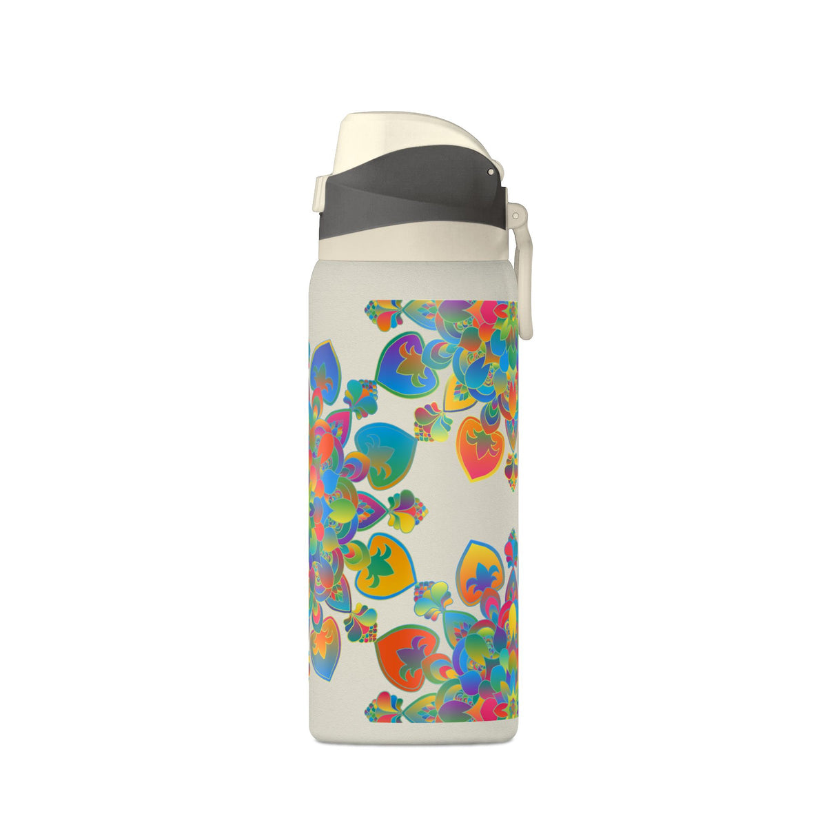 Insulated Water Bottle — Colorful Psychedelic Mandala 32oz