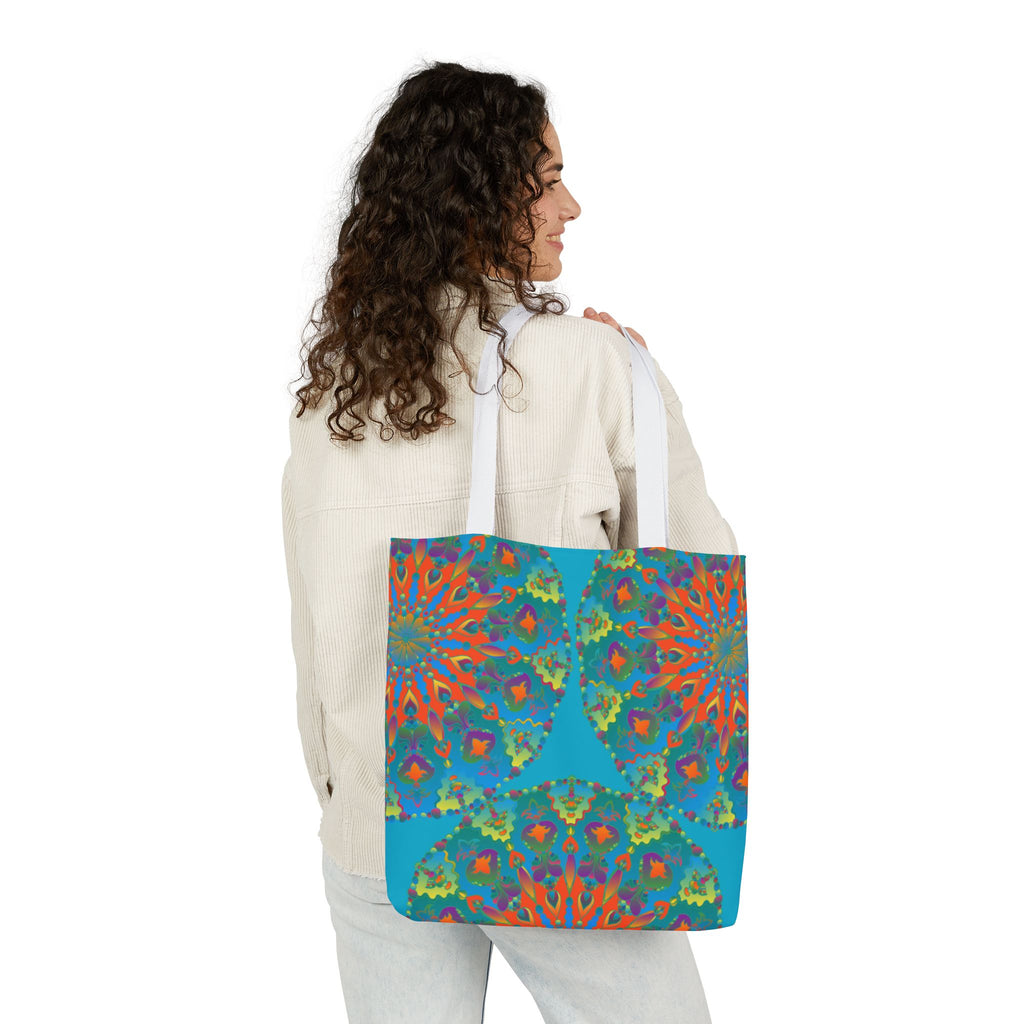 Canvas Tote Bag in Bright Tropical Colors for Summer Fun