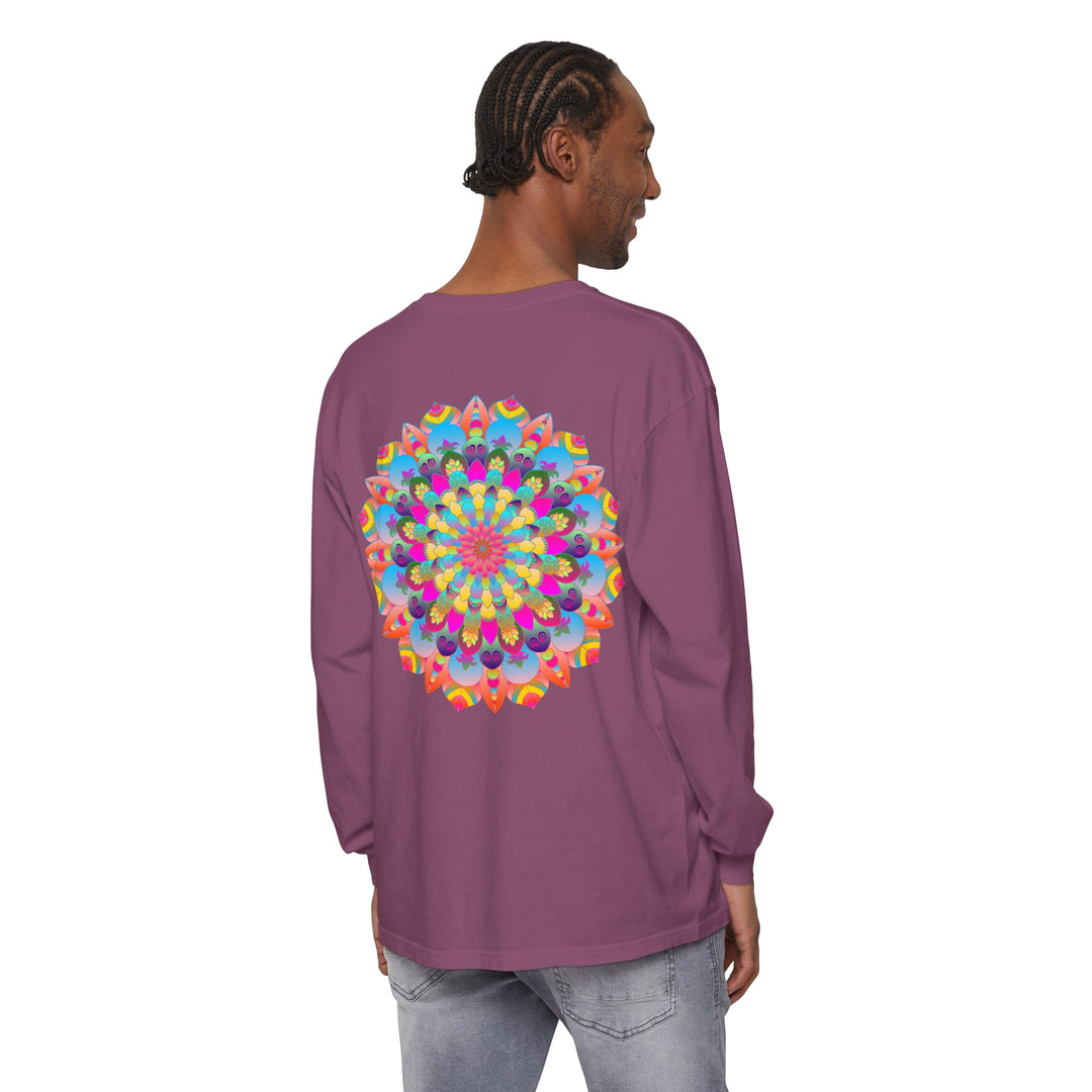 Colorful Mandala Long Sleeve T-Shirt - Psychedelic Art 29