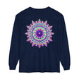 Colorful and intricate Psychedelic Mandala design long sleeve t-shirt for men and women