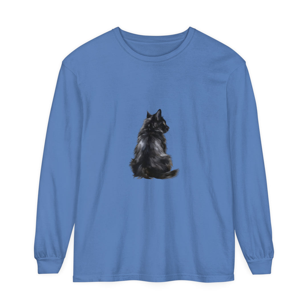 Black Cat Mystique Long Sleeve T-Shirt featuring a stunning feline design