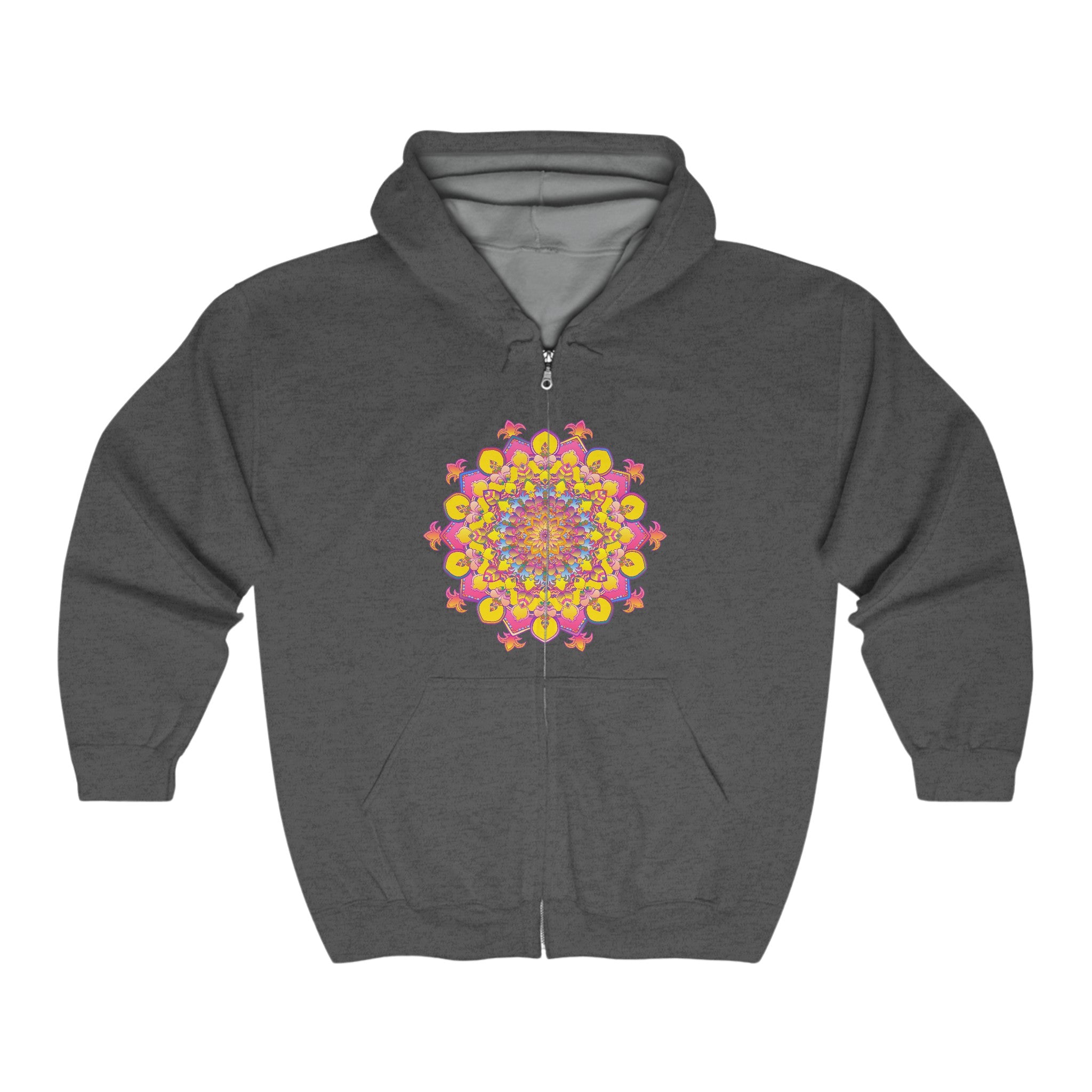 Psychedelic art hoodie with a stunning and intricate mandala pattern