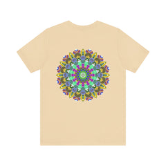 Beautiful vibrant mandala tee featuring intricate patterns for spiritual peace and harmony, perfect for yoga and meditation