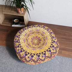 Radiant Mandala Tufted Floor Pillow