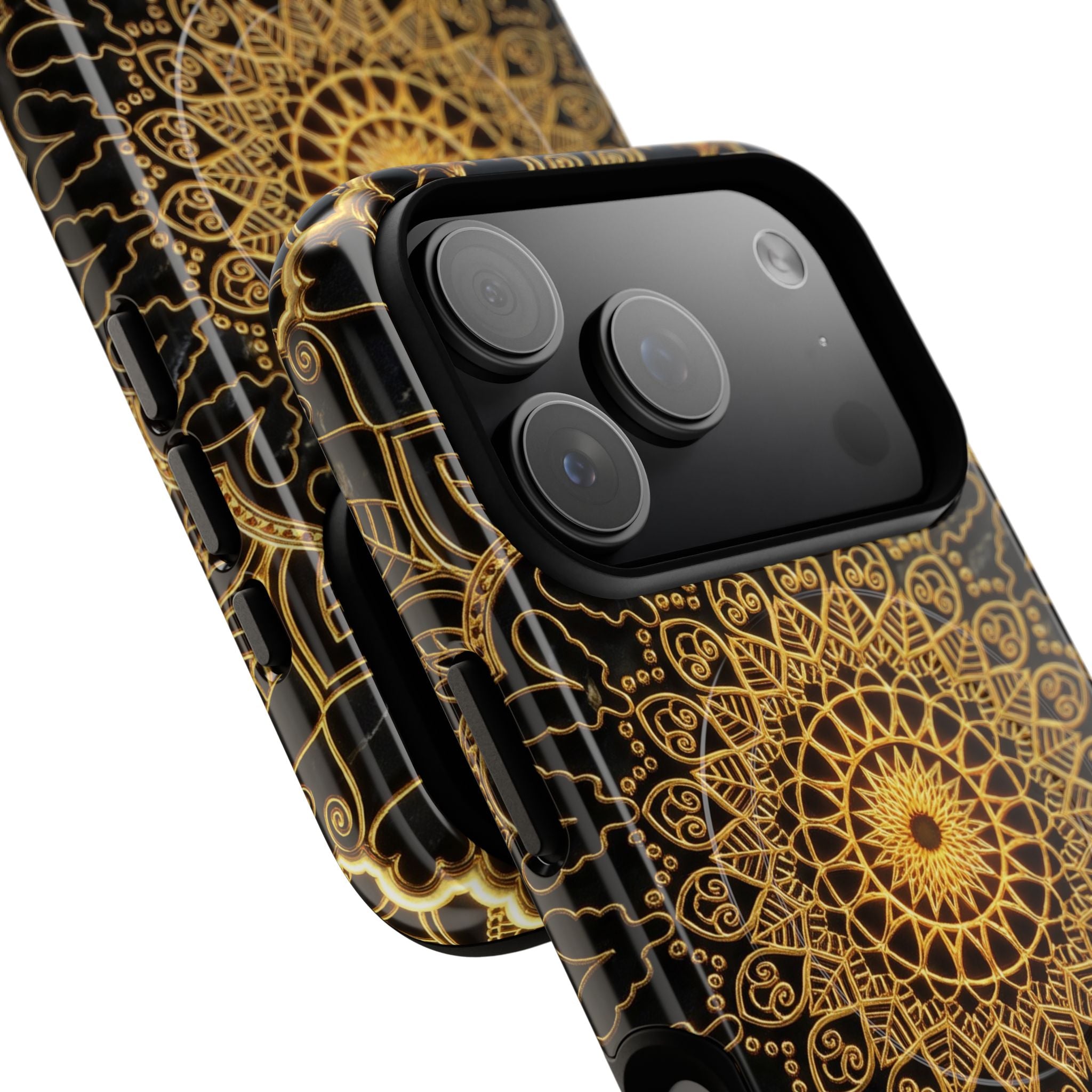 Mandala Gold Phone Case — Tough Magnetic iPhone Cover