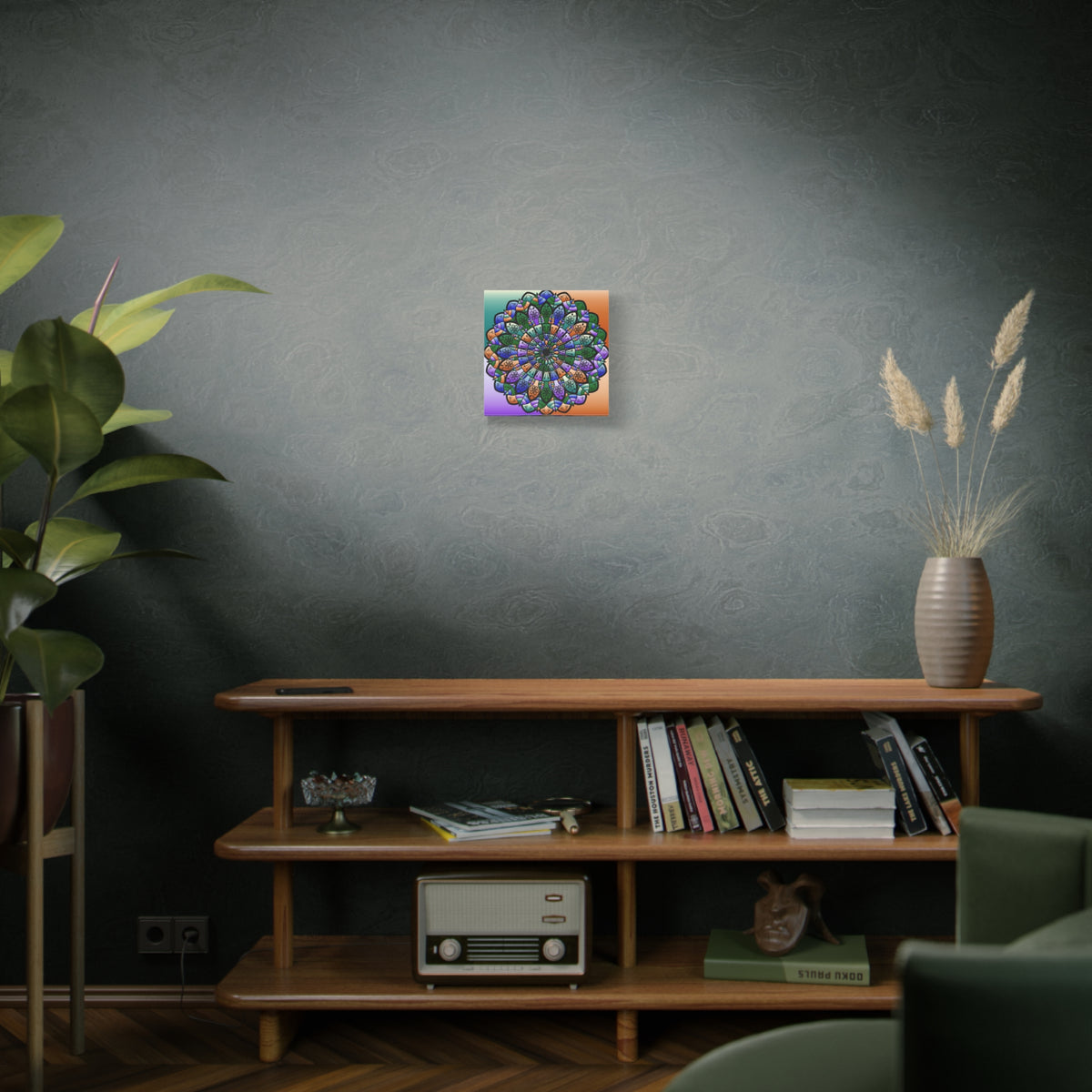 Colorful Mandala Wall Canvas — Stretched Matte Art