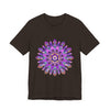 Stunning Purple & Gold Mandala Tee featuring intricate spiritual art design