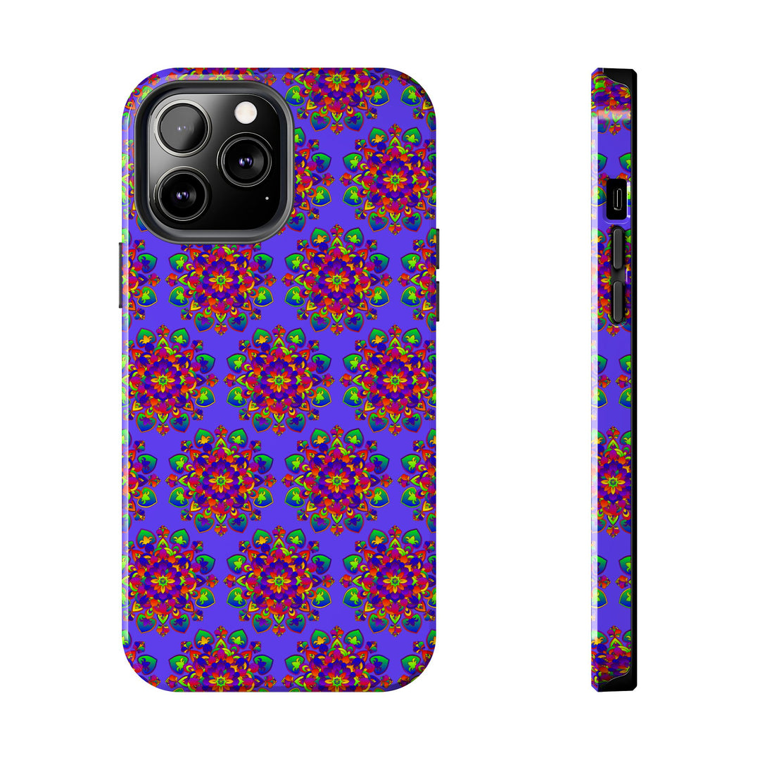 Tiled Hand Drawn Mandala Rainbow Phone Case - Standard alt text 75