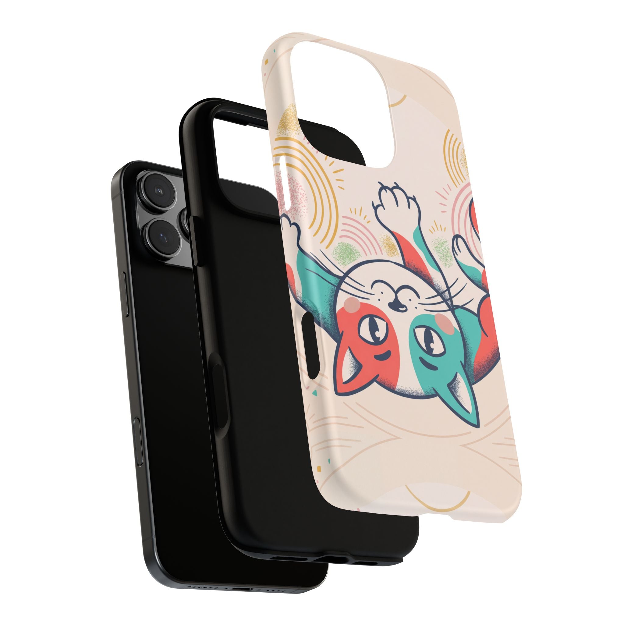 Phone Case — Cute Retro Calico Cat Protective Cover