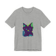 Neon Black Cat Mystery T-Shirt: A vibrant and mysterious shirt featuring a neon black cat design