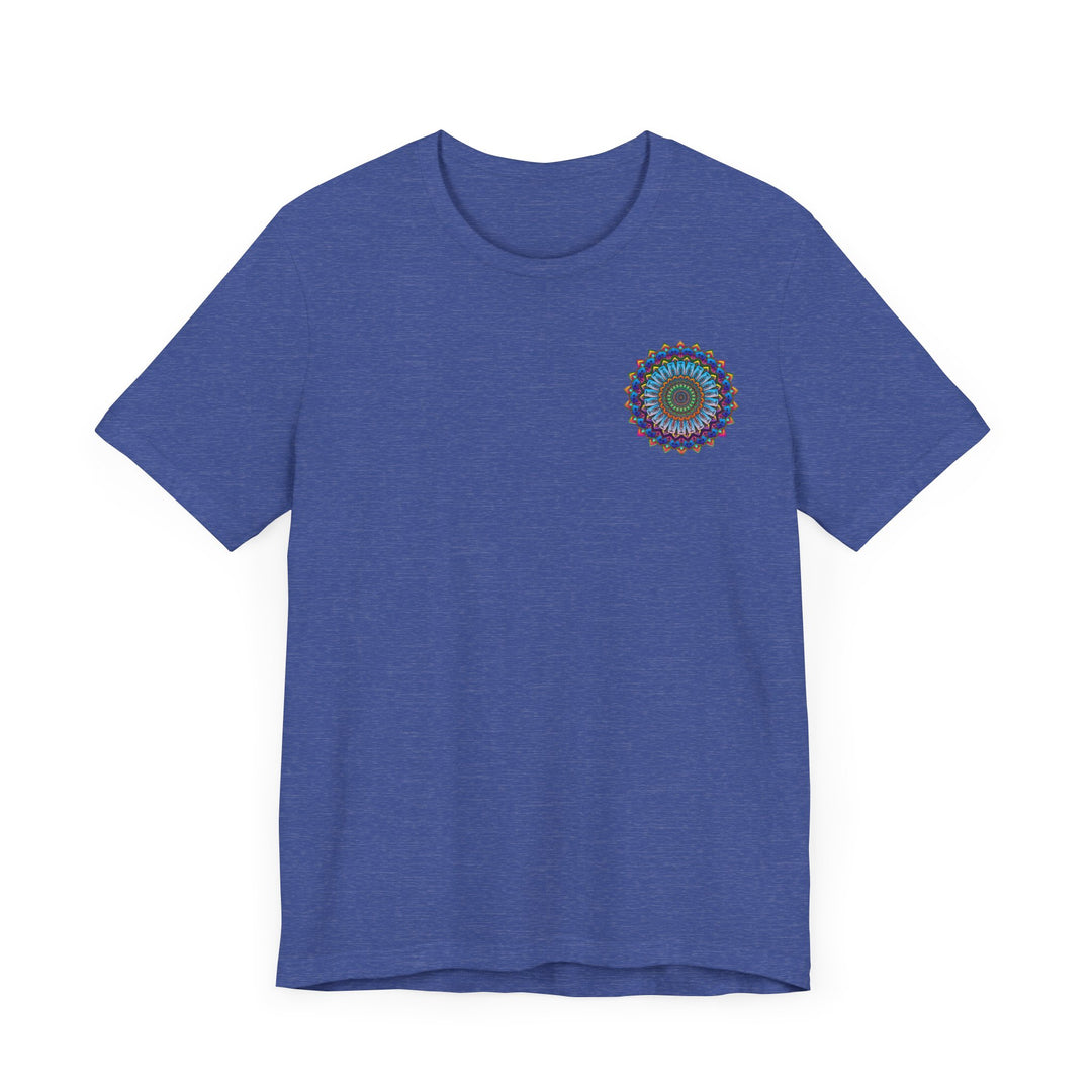 Vibrant Mandala Tee featuring intricate spiritual design promoting peace and harmony