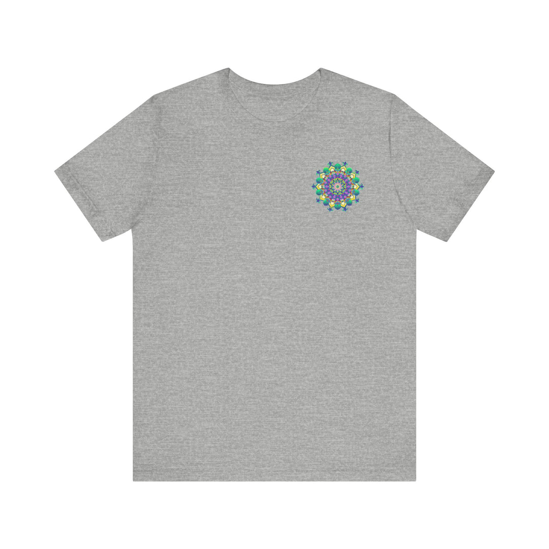 Vibrant Mandala Tee featuring intricate design and vibrant colors for spiritual peace and harmony