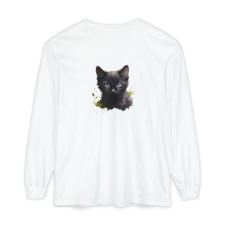 Mystische schwarze Katze – Langarm-T-Shirt