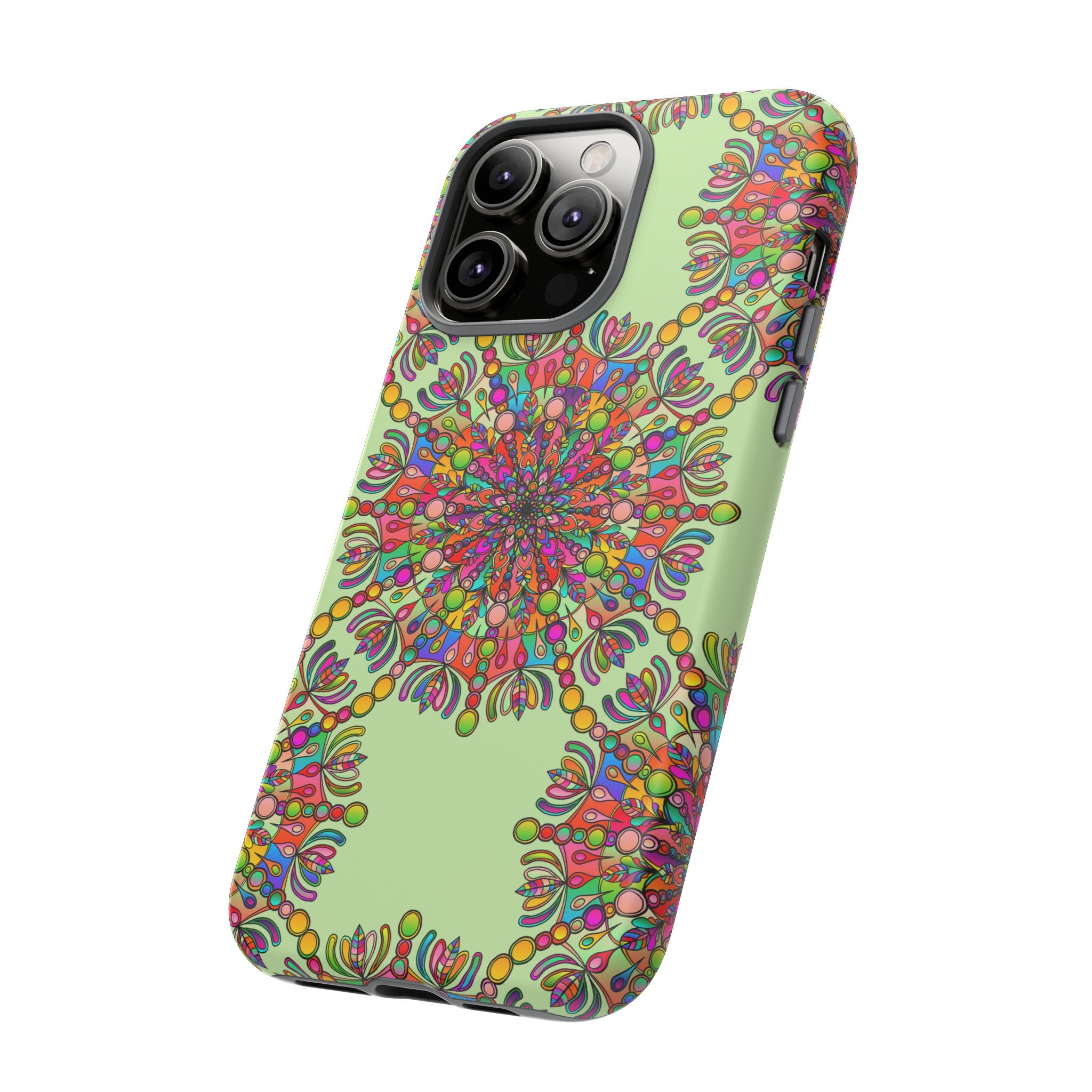 Custodia Vibrant Mandala per iPhone e Google Pixel | Custodie resistenti