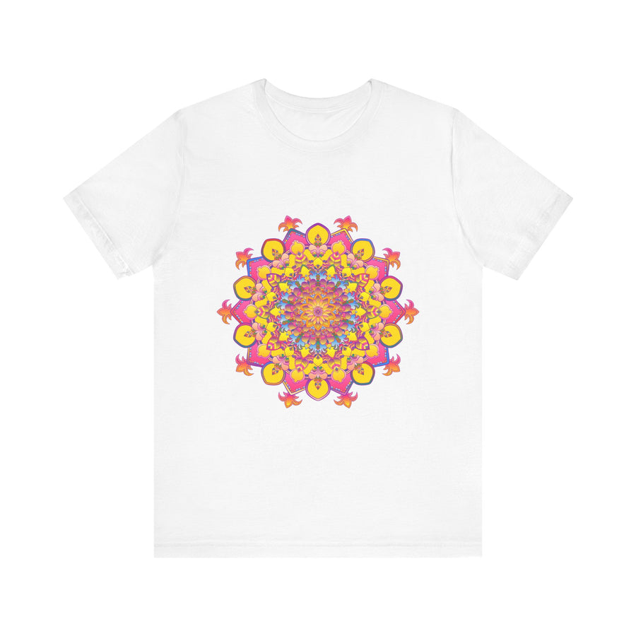 Floral Mandala Tee featuring vibrant and colorful floral design in a mandala pattern, perfect for adding a pop of color to your wardrobe