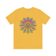Psychedelic t-shirt featuring a colorful and captivating mandala design