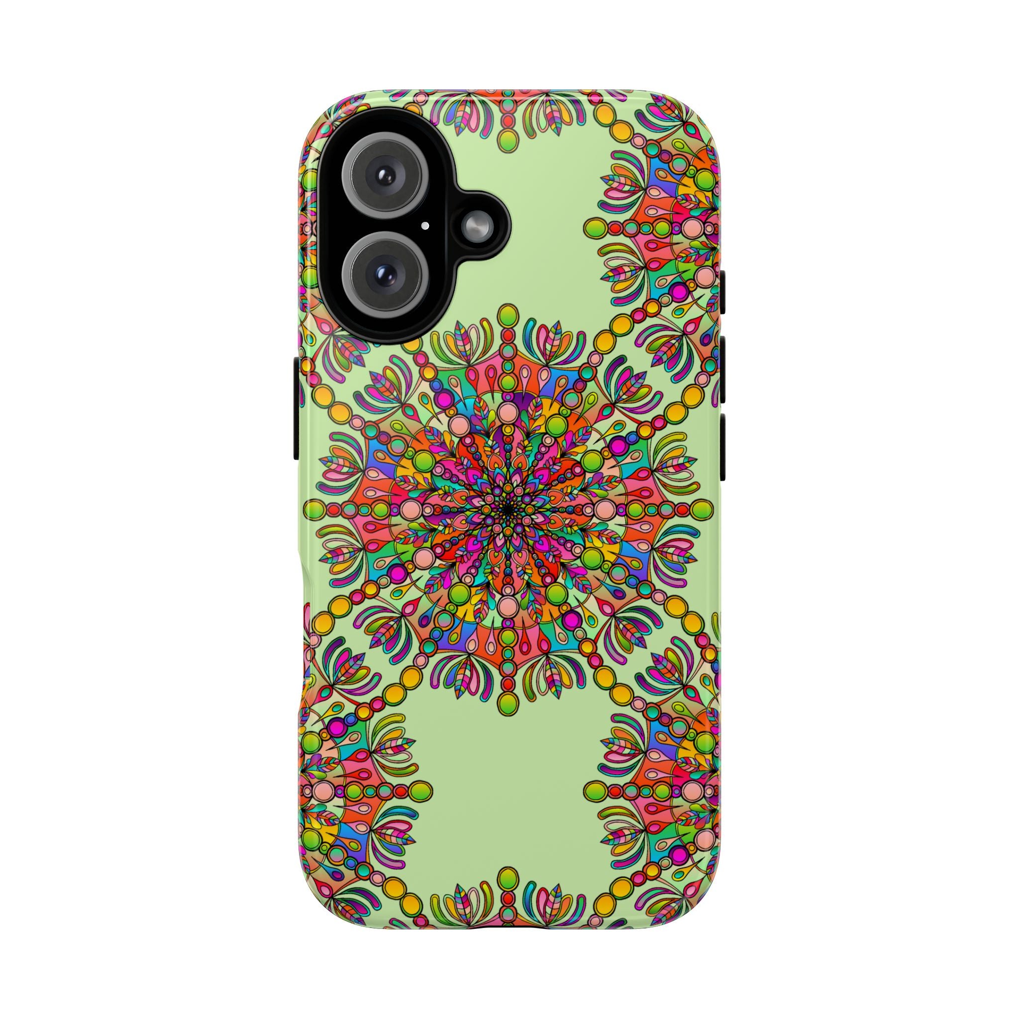 Custodia Vibrant Mandala per iPhone e Google Pixel | Custodie resistenti