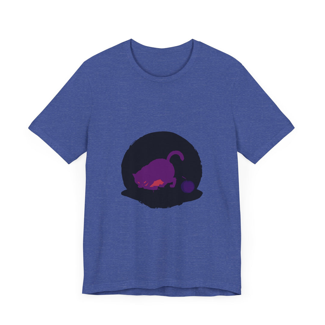 Black Cat Mystery T-Shirt with Eerie Black Cat and Witch Hat