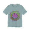 Vibrant Mandala Tee featuring colorful geometric art design, perfect for adding a pop of color to your wardrobe