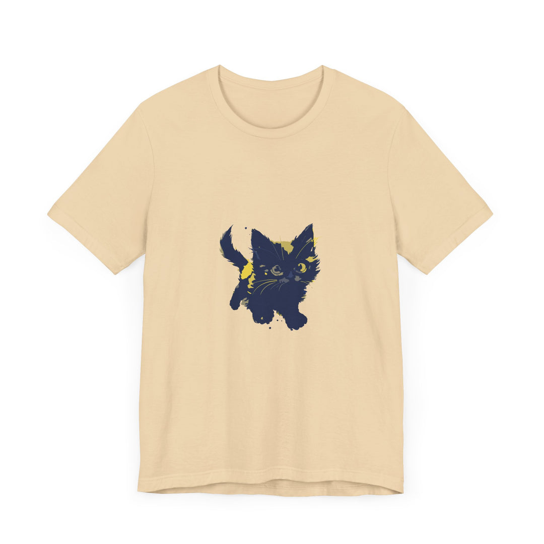 Black Cat Mystery T-Shirt - Cute & Playful tee featuring a mysterious black cat with playful and adorable design, perfect for cat lovers and mystery enthusiasts