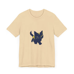Black Cat Mystery T-Shirt - Cute & Playful tee featuring a mysterious black cat with playful and adorable design, perfect for cat lovers and mystery enthusiasts