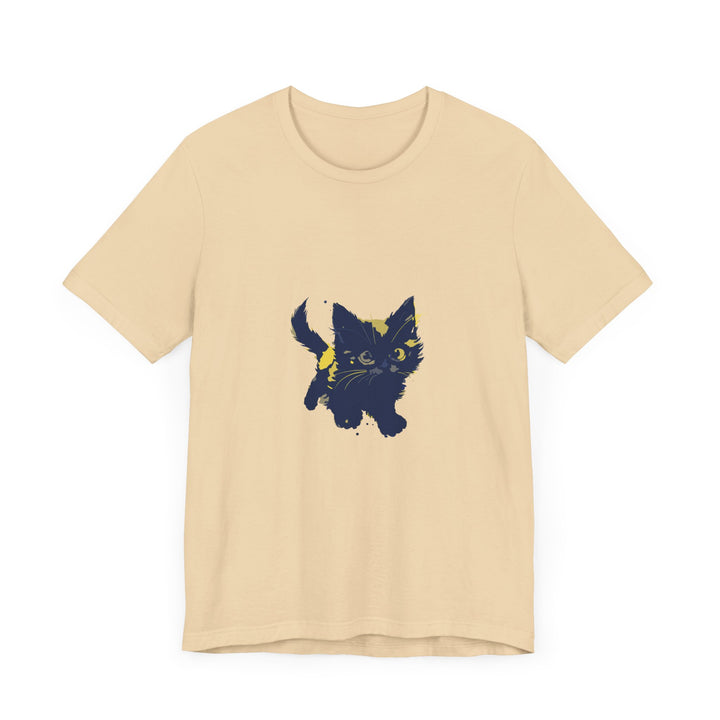 Black Cat Mystery T-Shirt - Cute & Playful tee featuring a mysterious black cat with playful and adorable design, perfect for cat lovers and mystery enthusiasts