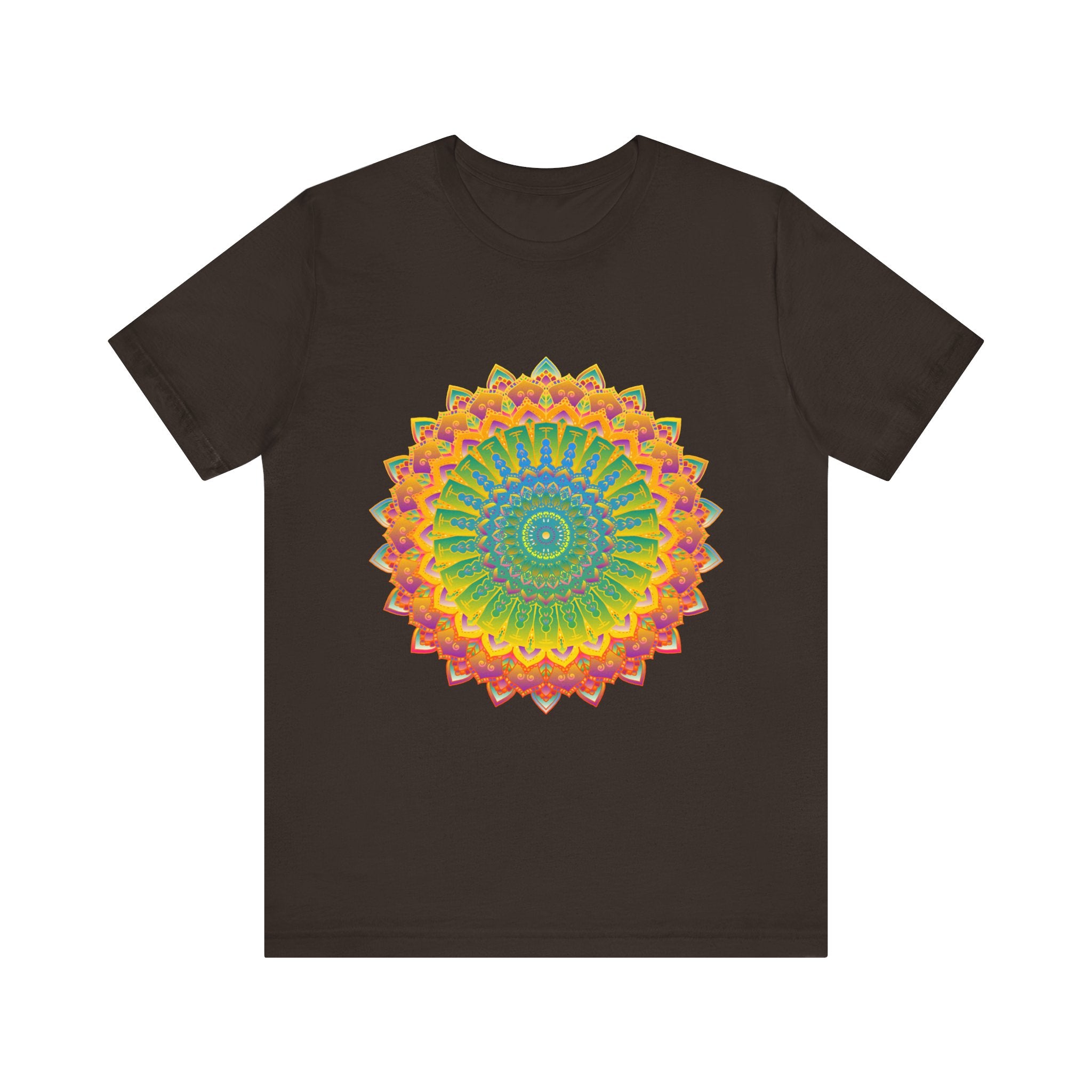 Vibrant Mandala Tee featuring intricate and colorful art and design