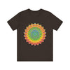 Vibrant Mandala Tee featuring intricate and colorful art and design