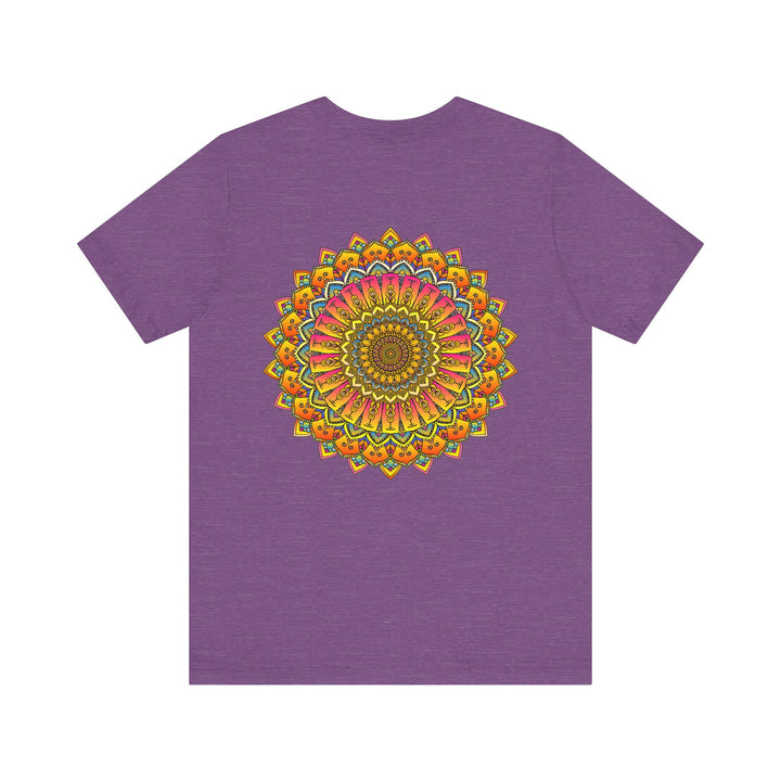 Vibrant Mandala Tee featuring intricate spiritual design for peace and harmony