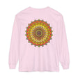 Intricate Mandala Unisex Long Sleeve T-Shirt featuring detailed mandala design in vibrant colors