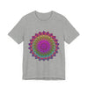 Vibrant Mandala Tee featuring colorful and intricate spiritual art design