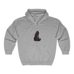 Black cat watercolor hoodie with a unique and eye-catching design