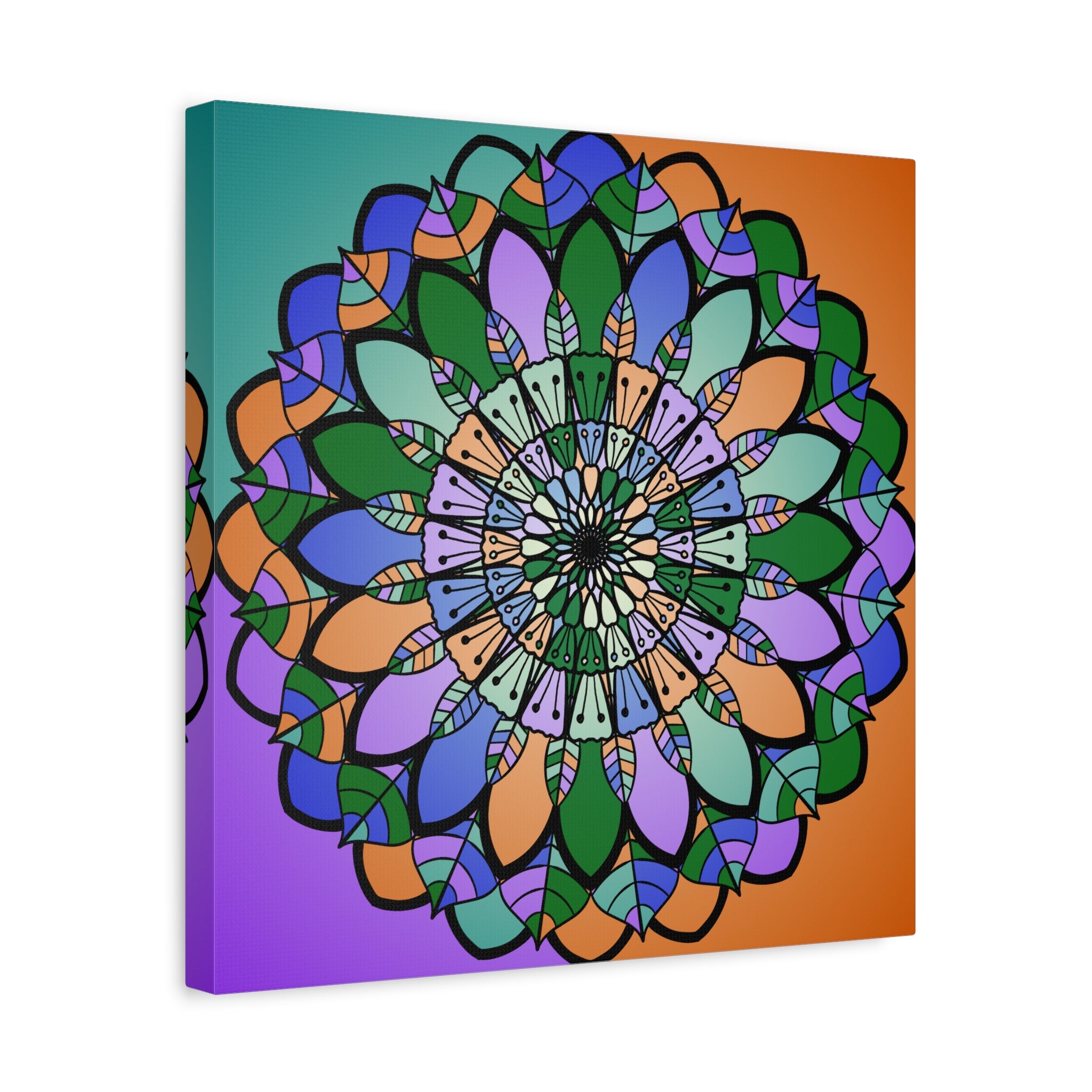Floral Mandala Matte Canvas Wall Art