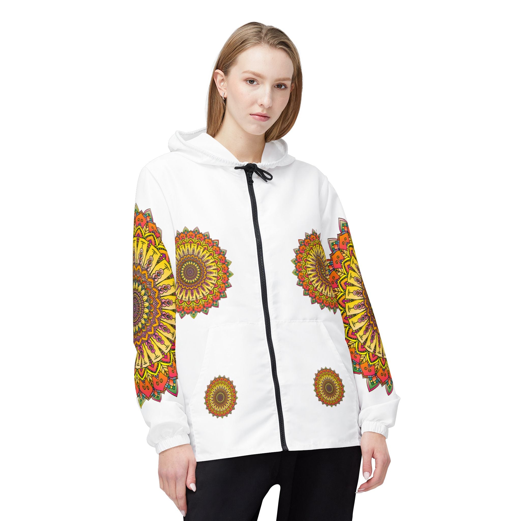 Solar Mandala Windbreaker Jacket