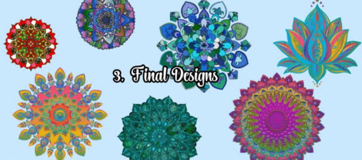 7 Colorful Mandala Art Designs, Transparent PNG digital download - Blululi