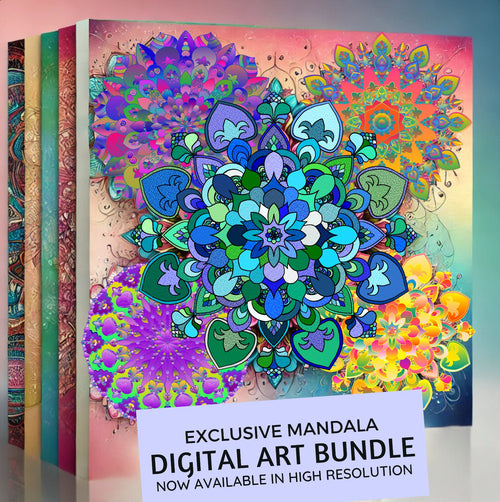 7 Colorful Mandala Art Designs, Transparent PNG digital download - Blululi