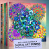 7 Colorful Mandala Art Designs, Transparent PNG digital download - Blululi