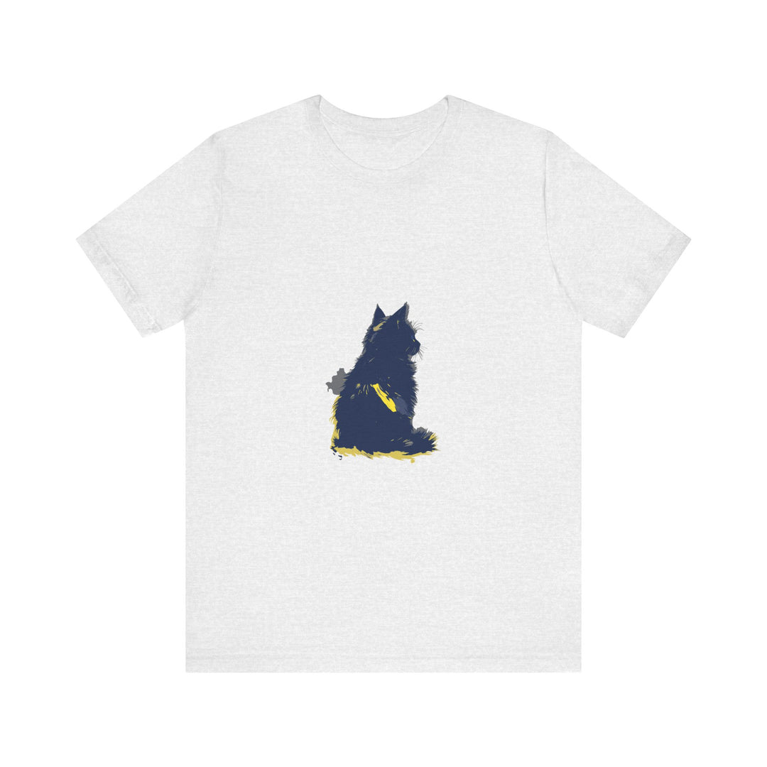 Blue Cat Mystery T-Shirt featuring a cool and stylish cat design