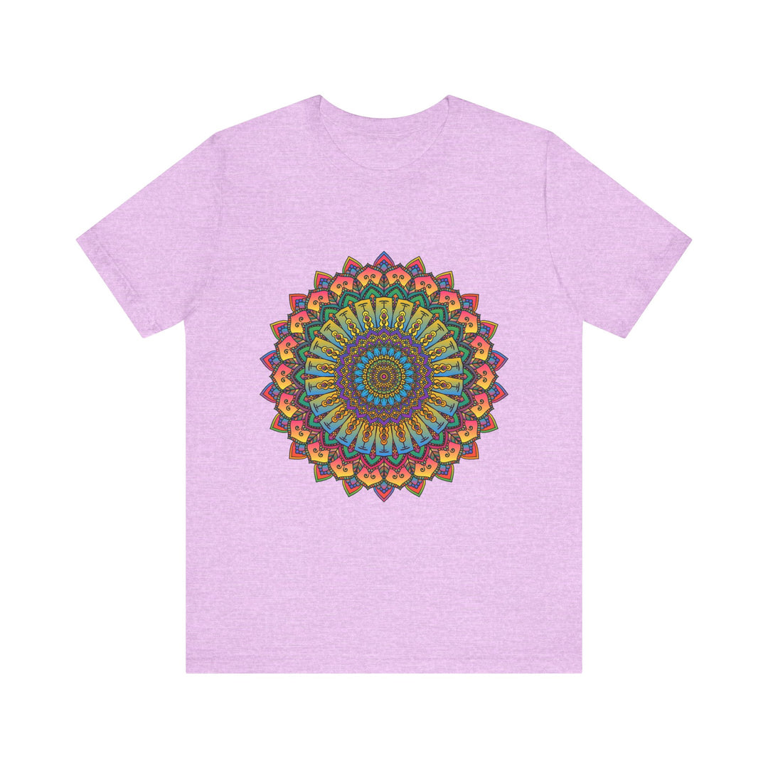 Colorful Intricate Mandala Meditation Tee featuring vibrant and intricate design