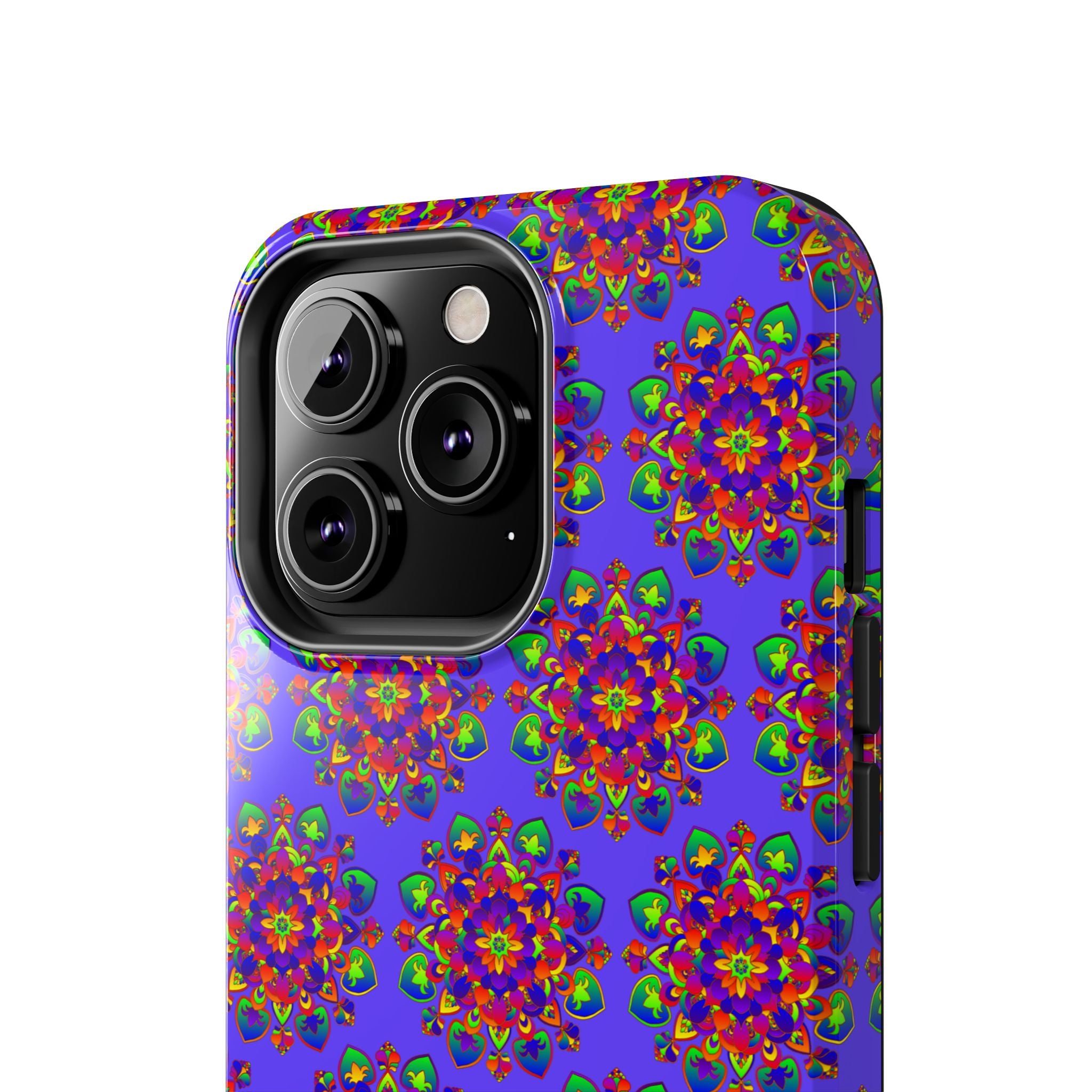 Tiled Hand Drawn Mandala Rainbow Phone Case - Standard alt text 12