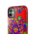 A detailed and intricate hand-drawn mandala art design in red, featured on a phone case