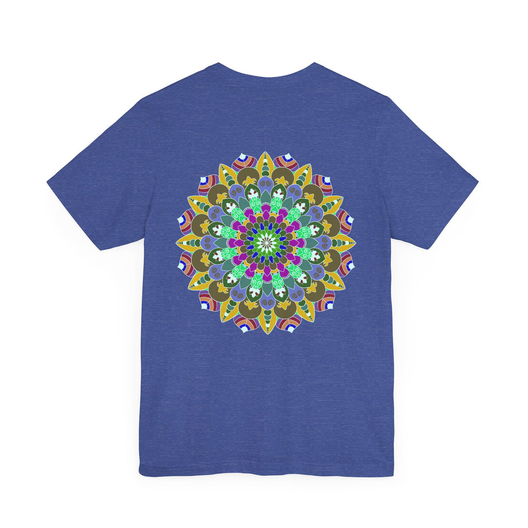 Vibrant Mandala Tee featuring intricate spiritual design for peace and harmony