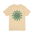 Colorful mandala design t-shirt with spiritual vibes and psychedelic patterns