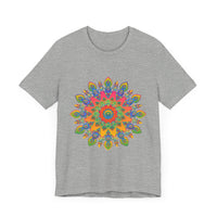 Vibrant Mandala Tee with an intricate and colorful design, perfect for adding a pop of color to your wardrobe