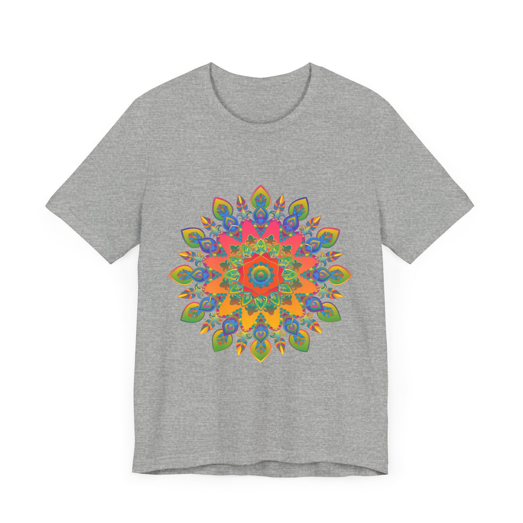 Vibrant Mandala Tee with an intricate and colorful design, perfect for adding a pop of color to your wardrobe