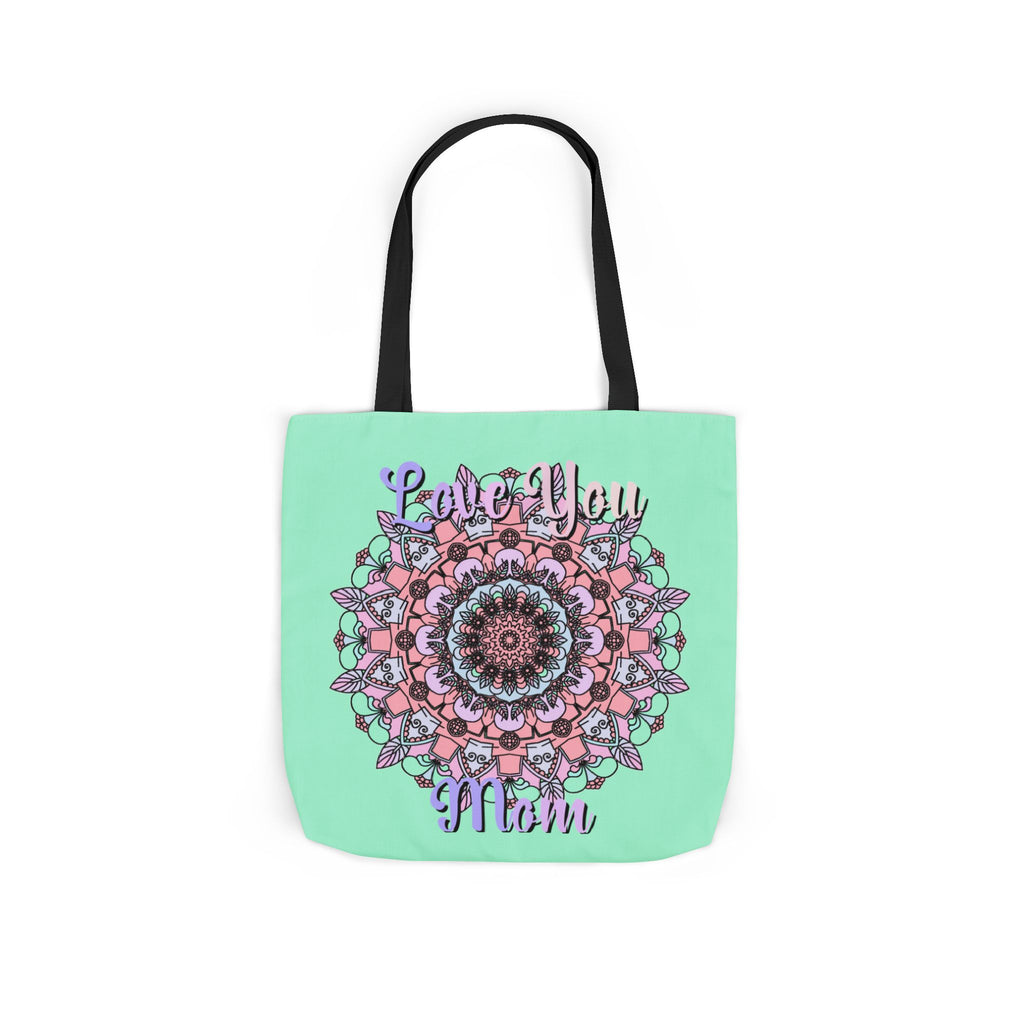Mandala 'Love You Mom' Canvas Tote — Floral Mother's Day Gift Bag