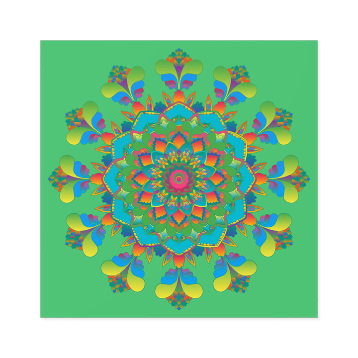 Square Mandala Laminate Stickers